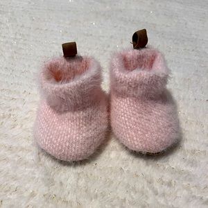 Baby Girl Fluffy Winter Booty Slip-on Shoes Pink
